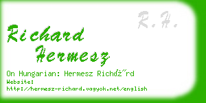 richard hermesz business card